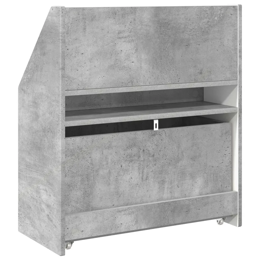 Bibliothèque pour enfants Gris béton 60 x 29,5 x 69 cm - 9
