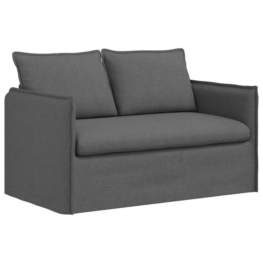 Canapé Gris foncé 136 x 82 x 85 cm tissu - 2