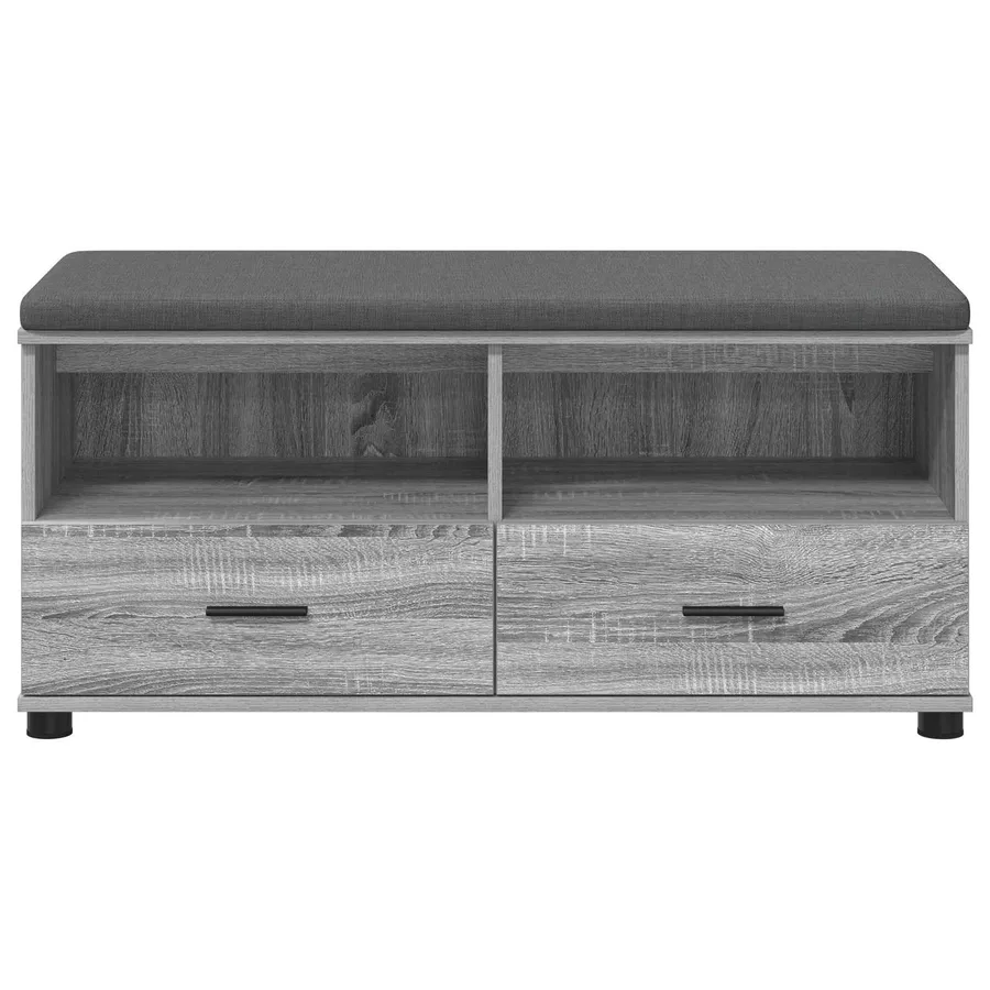 Banc d'entrée avec coussin Gris Sonoma 100 x 38 x 46 cm - 6