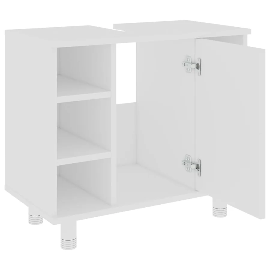 Ensemble de meubles de bain 3 pcs Blanc Bois d'ingénierie - 15