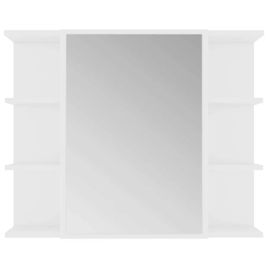Ensemble de meubles de bain 3 pcs Blanc Bois d'ingénierie - 6