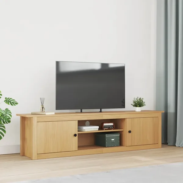 Support pour TV HILL Marron miel 158 x 40 x 39,5 cm Pin massif