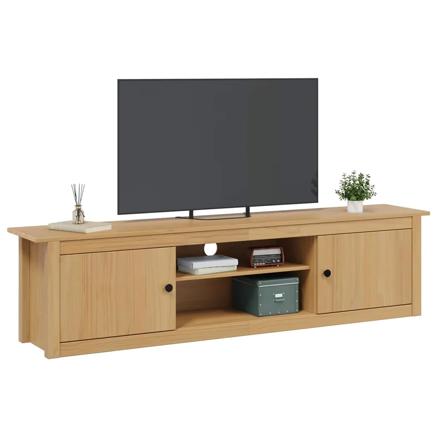 Support pour TV HILL Marron miel 158 x 40 x 39,5 cm Pin massif - 3