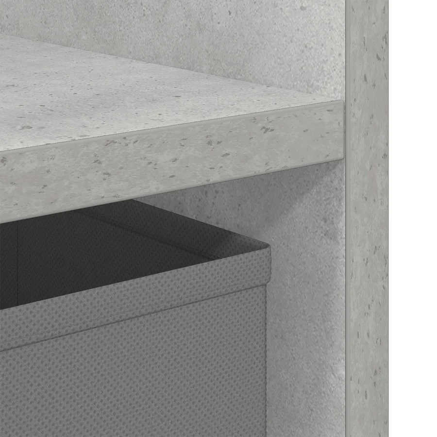 Table de chevet 2 pcs Gris béton 30,5 x 27 x 59,5 cm - 10