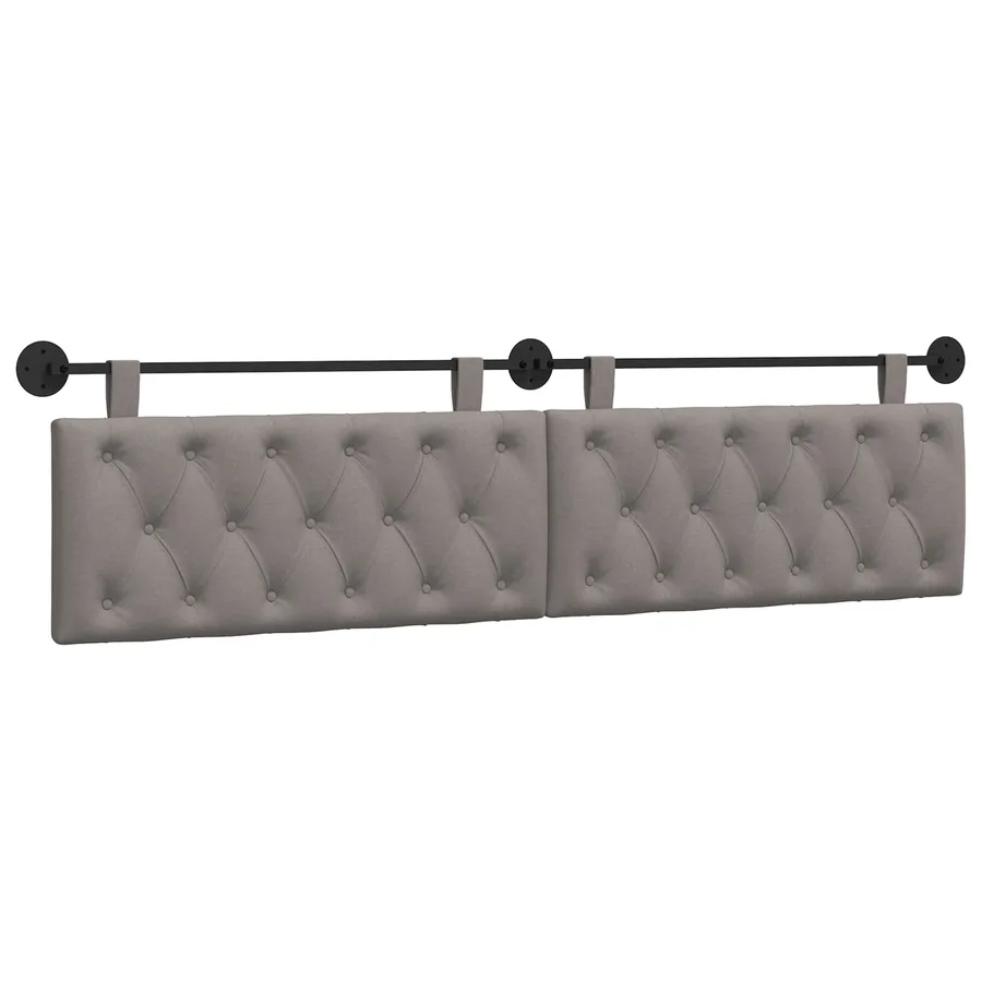 Tête de lit suspendue Taupe Tissu - 2