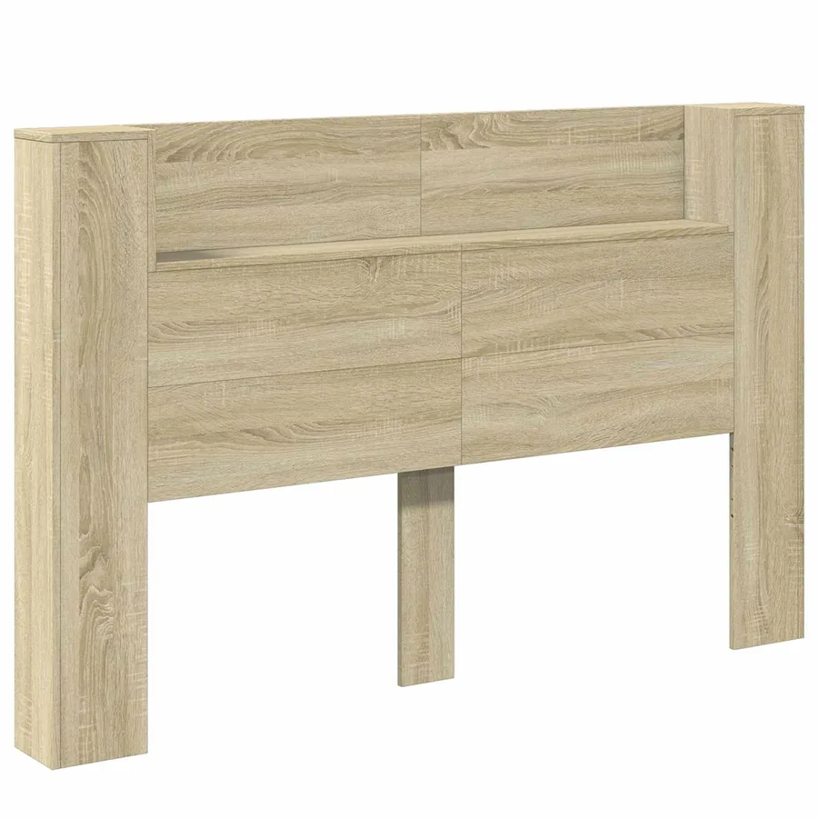 Cabinet de Tête de Lit avec LED Sonoma 160 x 16,5 x 103,5 cm - 2