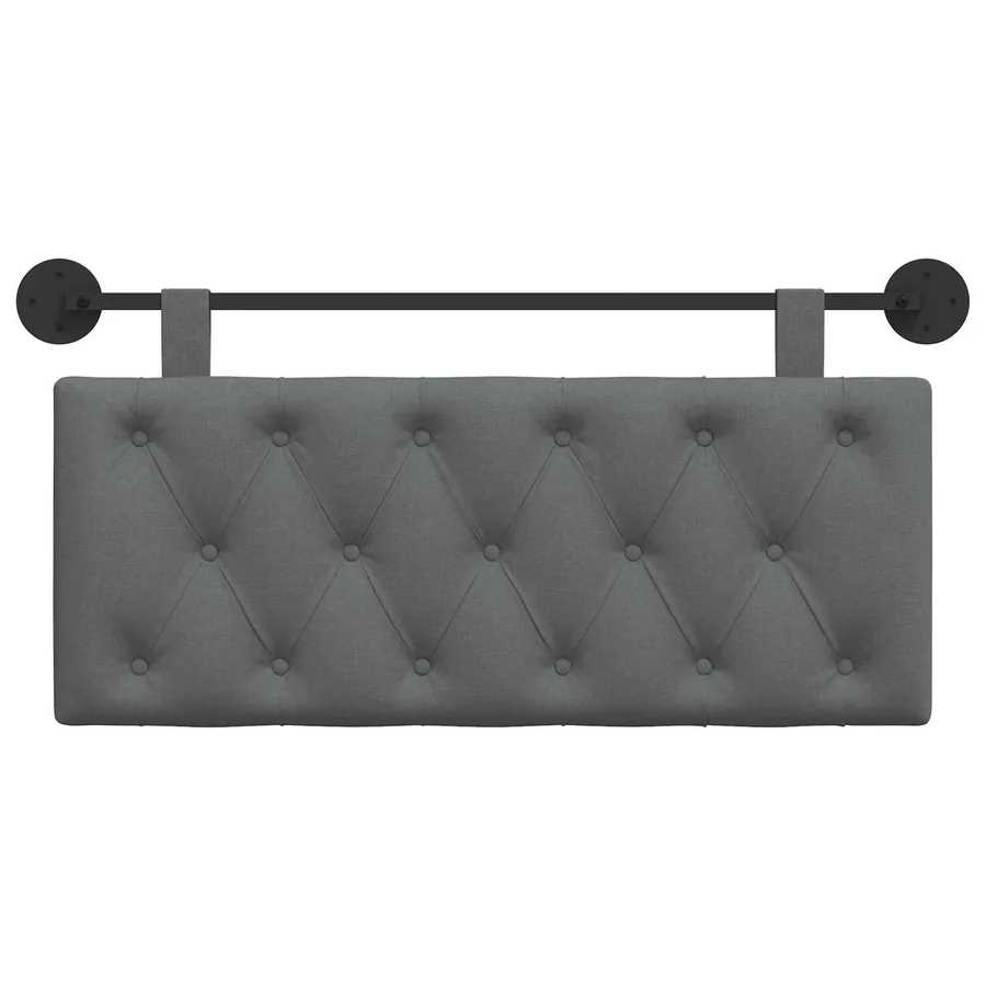 Tête de lit suspendue Gris foncé Tissu - 5