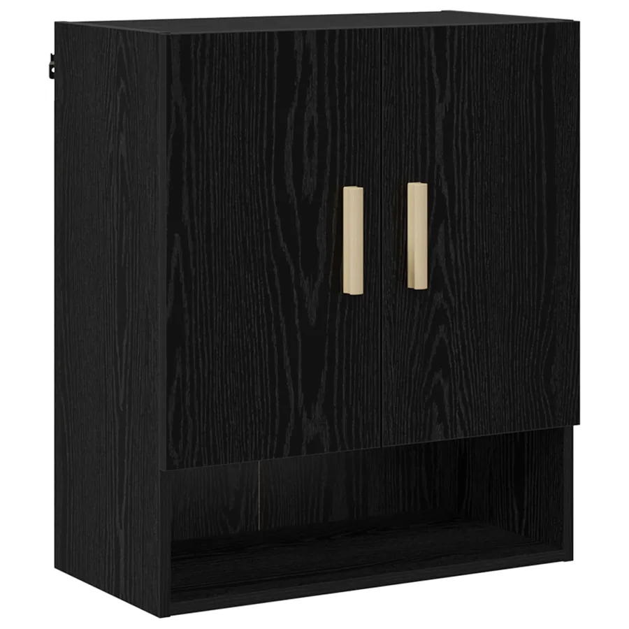 Meuble mural Chêne noir 60 x 31 x 70 cm Bois d'ingénierie - 2