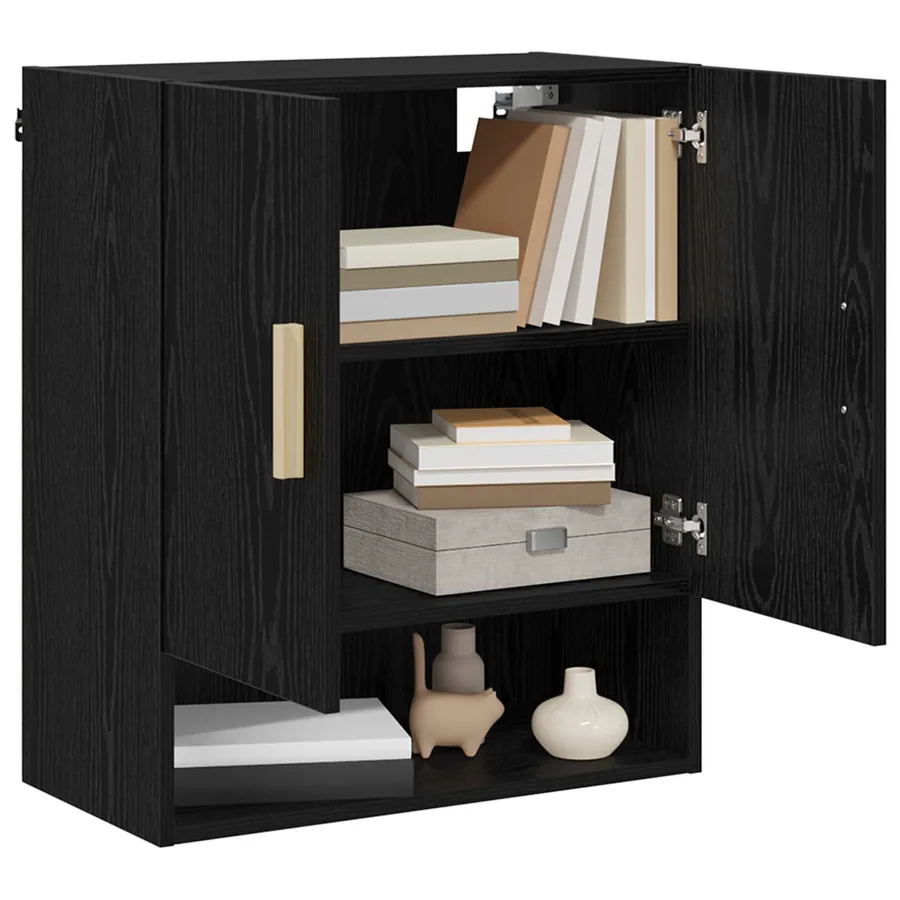 Meuble mural Chêne noir 60 x 31 x 70 cm Bois d'ingénierie - 3