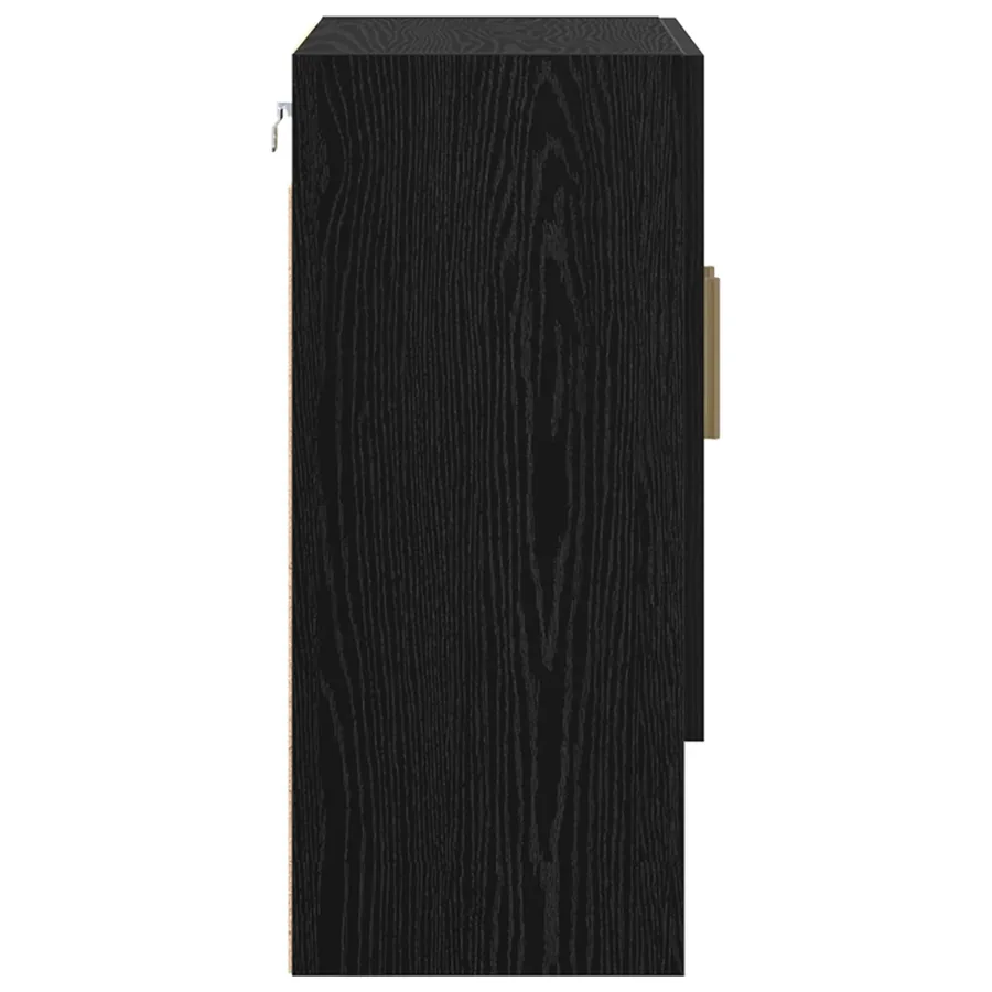Meuble mural Chêne noir 60 x 31 x 70 cm Bois d'ingénierie - 6
