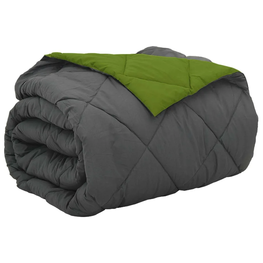 Duvet complet toute l'année Vert et Anthracite 200 x 220 cm - 2