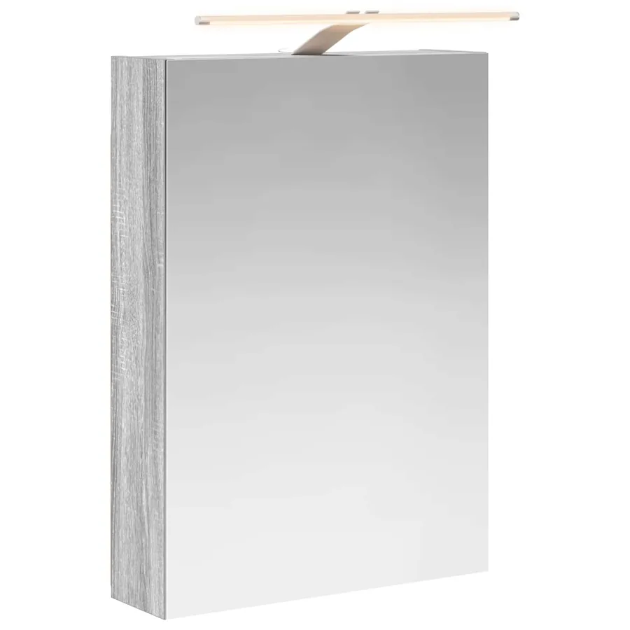 Armoire Miroir de Salle de Bain Gris Sonoma 50 x 14,5 x 70 cm - 2