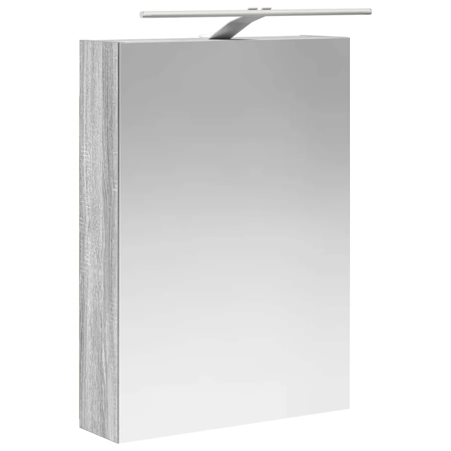 Armoire Miroir de Salle de Bain Gris Sonoma 50 x 14,5 x 70 cm - 5