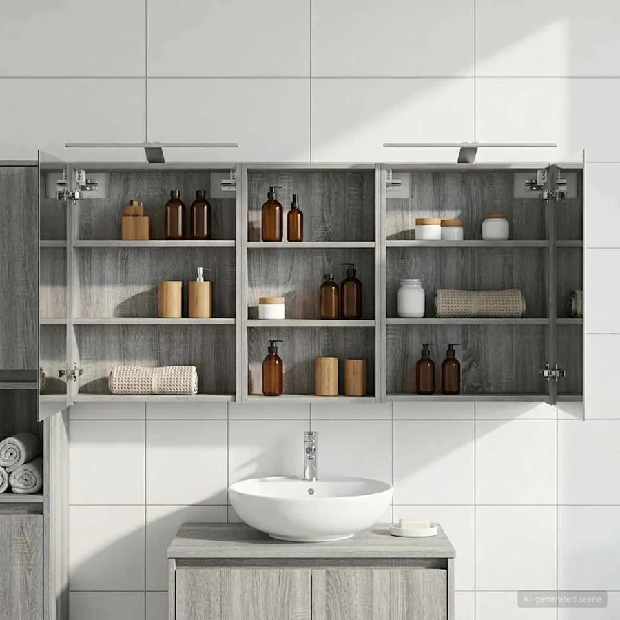 Ensemble de Meubles de Salle de Bain 3 pcs 140 x 14,5 x 70 cm - 4