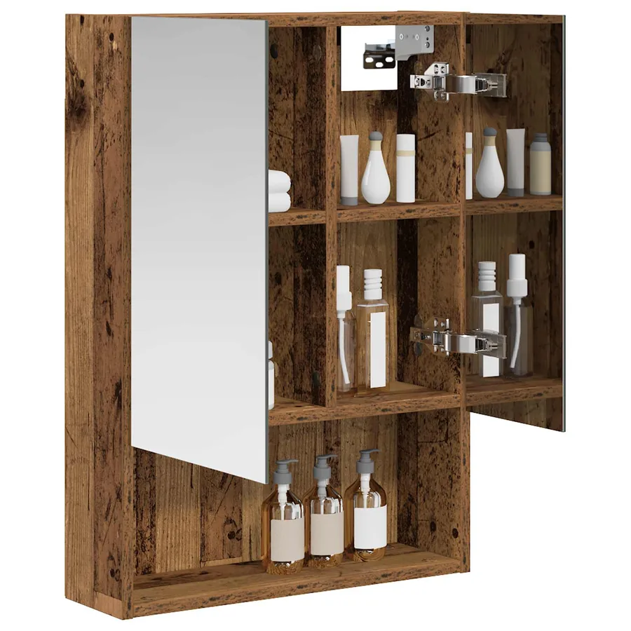 Armoire Miroir de Salle de Bain Bois ancien 50 x 14,5 x 70 cm - 3