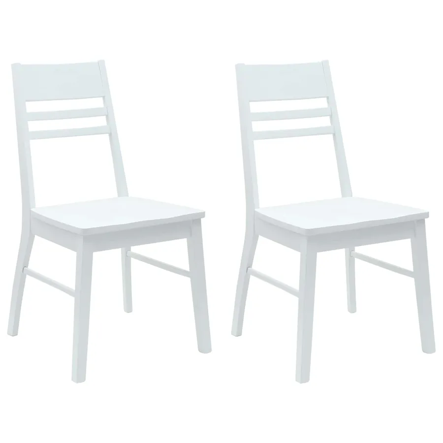 Chaises de salle à manger 2 pcs Blanc 43 x 54 x 89 cm - 2