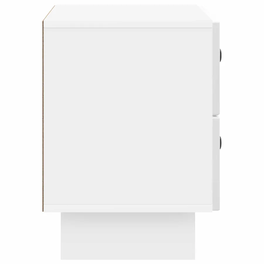 Cabinet de chevet Blanc brillant 62 x 34,5 x 47,5 cm - 6