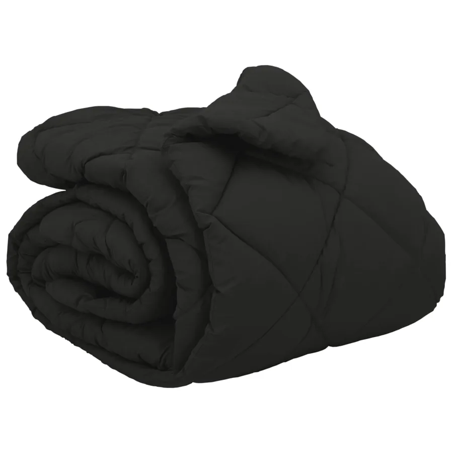 Duvet d'hiver Noir 240 x 260 cm Microfibre - 2