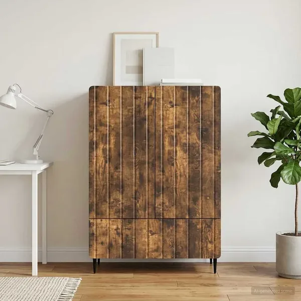 Buffet Chêne fumé 66 x 34,5 x 97 cm Bois d'ingénierie