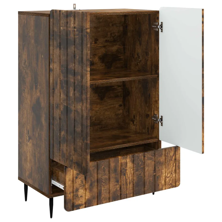 Buffet Chêne fumé 66 x 34,5 x 97 cm Bois d'ingénierie - 4