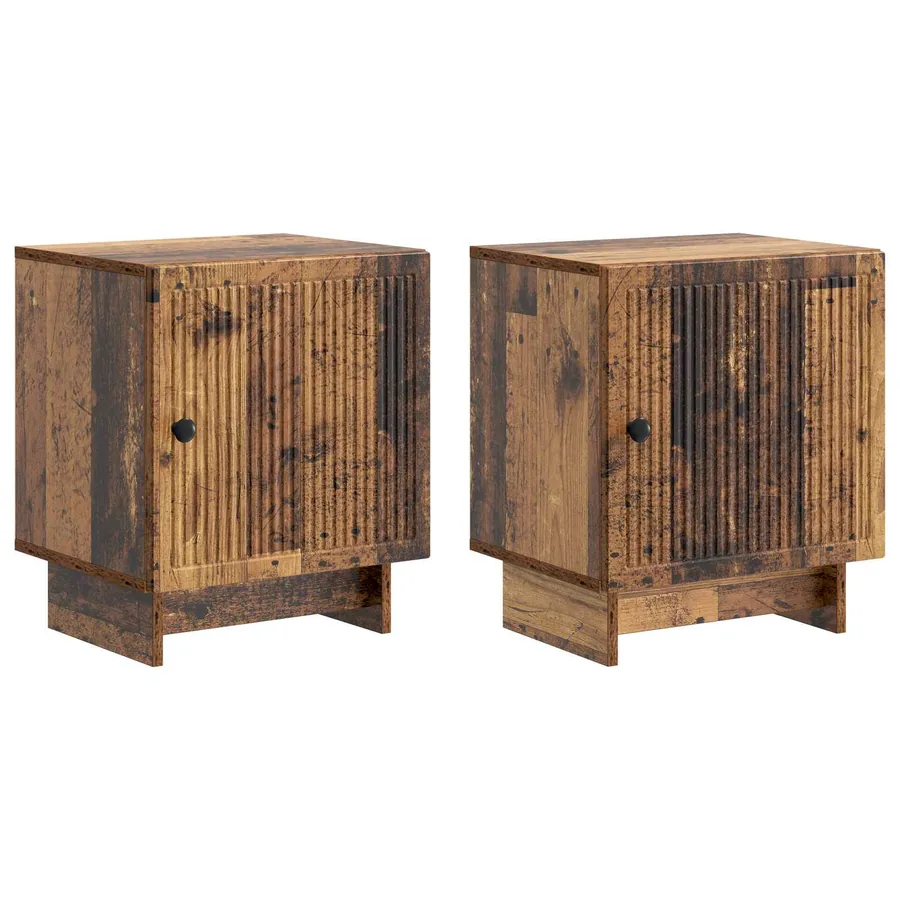 Cabinet de chevet 2 pcs Bois ancien 43 x 34,5 x 50 cm - 2