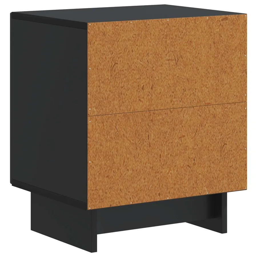 Cabinet de chevet 2 pcs Noir 43 x 34,5 x 50 cm - 9