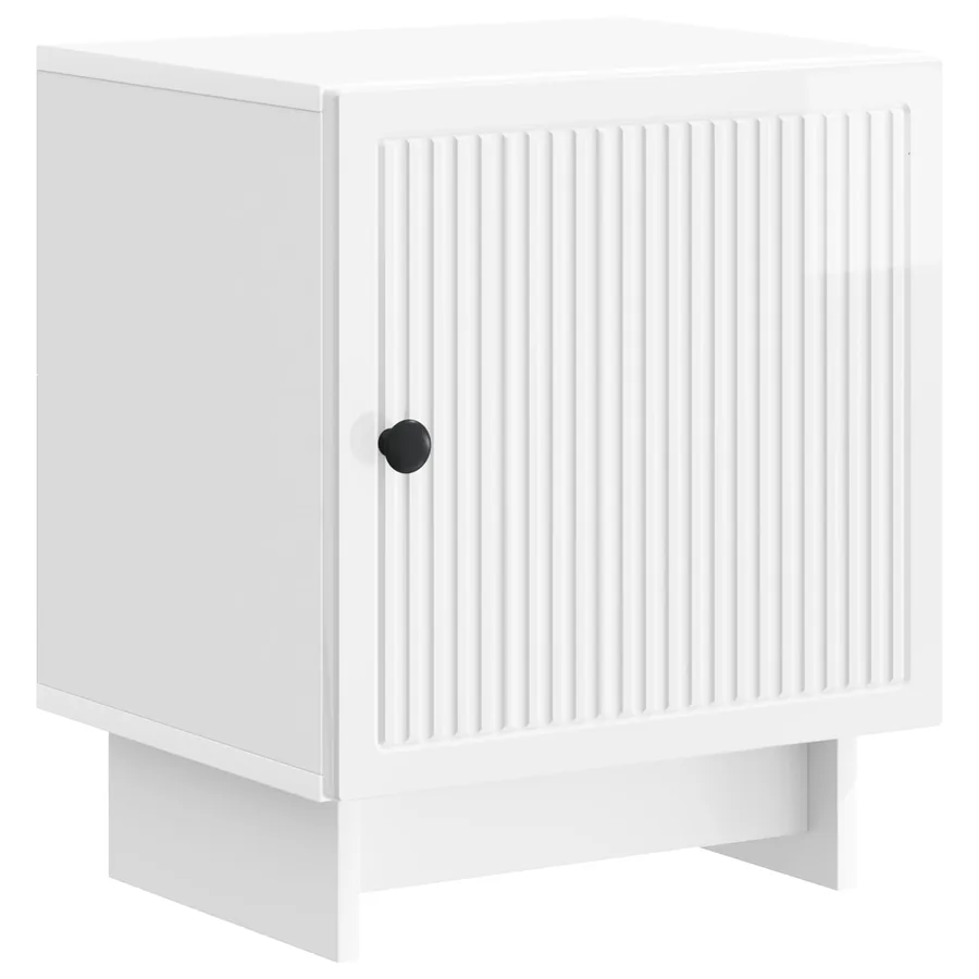 Cabinet de chevet 2 pcs Blanc brillant 43 x 34,5 x 50 cm - 5
