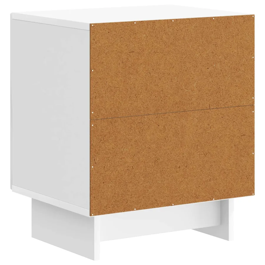Cabinet de chevet 2 pcs Blanc brillant 43 x 34,5 x 50 cm - 9