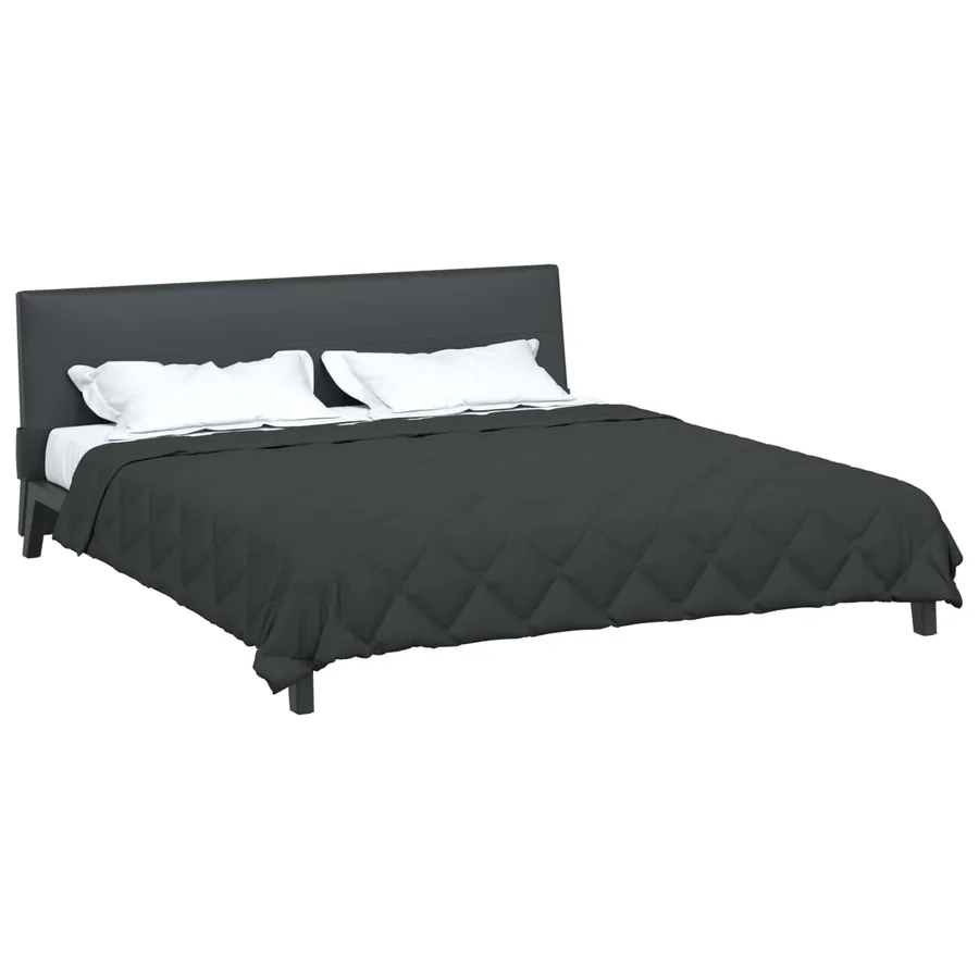 Duvet d'été simple Anthracite 220 x 240 cm Microfibre - 3