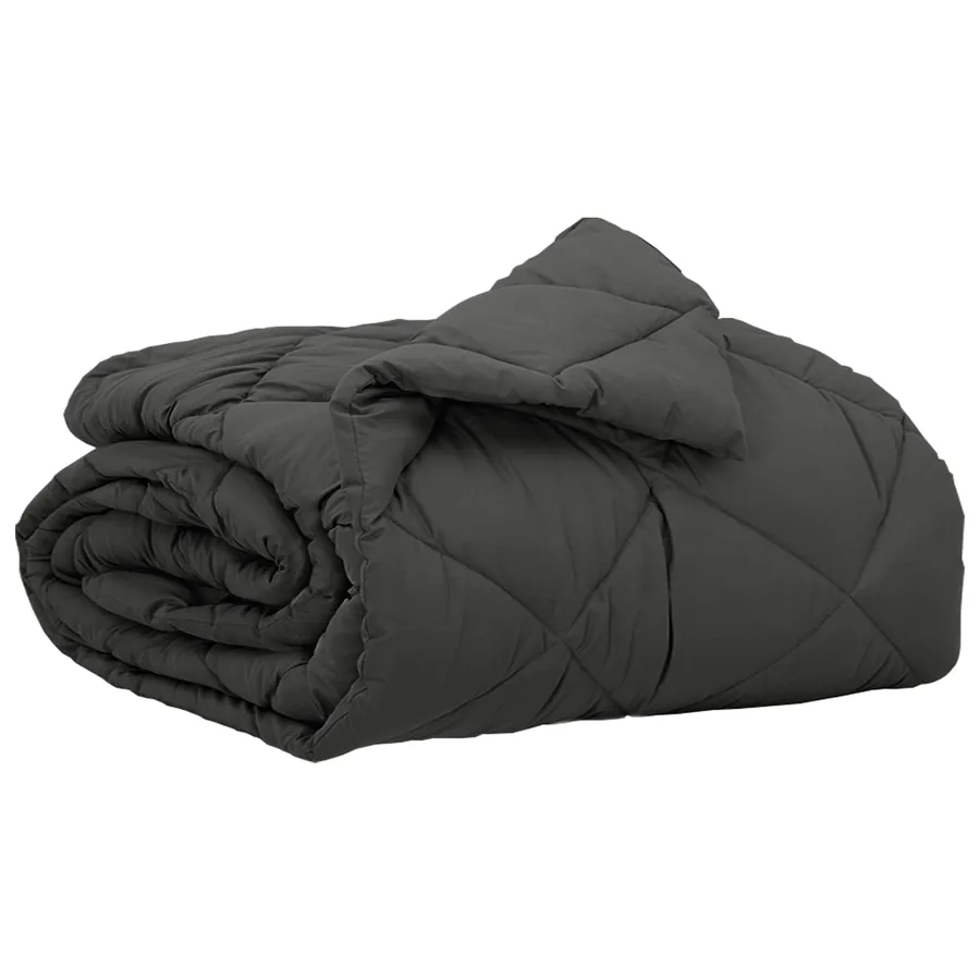 Duvet d'été simple Anthracite 220 x 155 cm Microfibre - 2