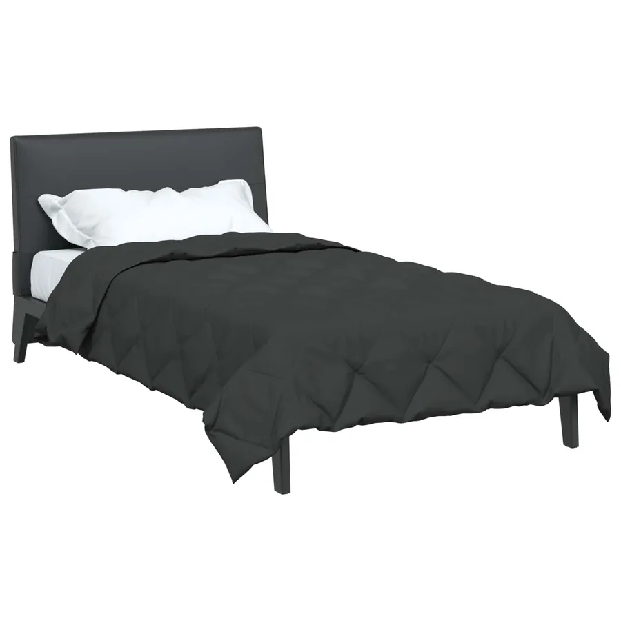 Duvet d'été simple Anthracite 220 x 155 cm Microfibre - 3
