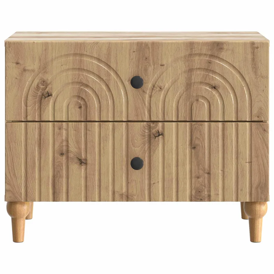 Cabinet de chevet Chêne artisanal 62 x 34,5 x 48 cm - 5