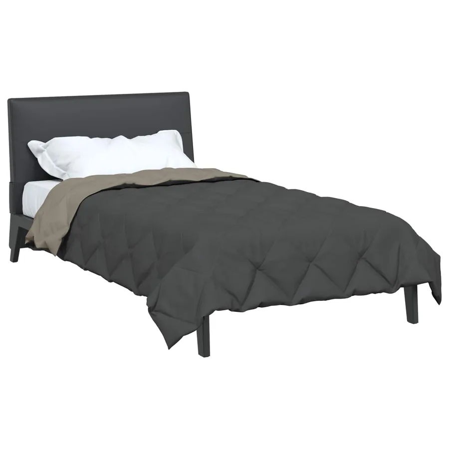 Duvet complet toute l'année Gris clair et anthracite Microfibre - 3