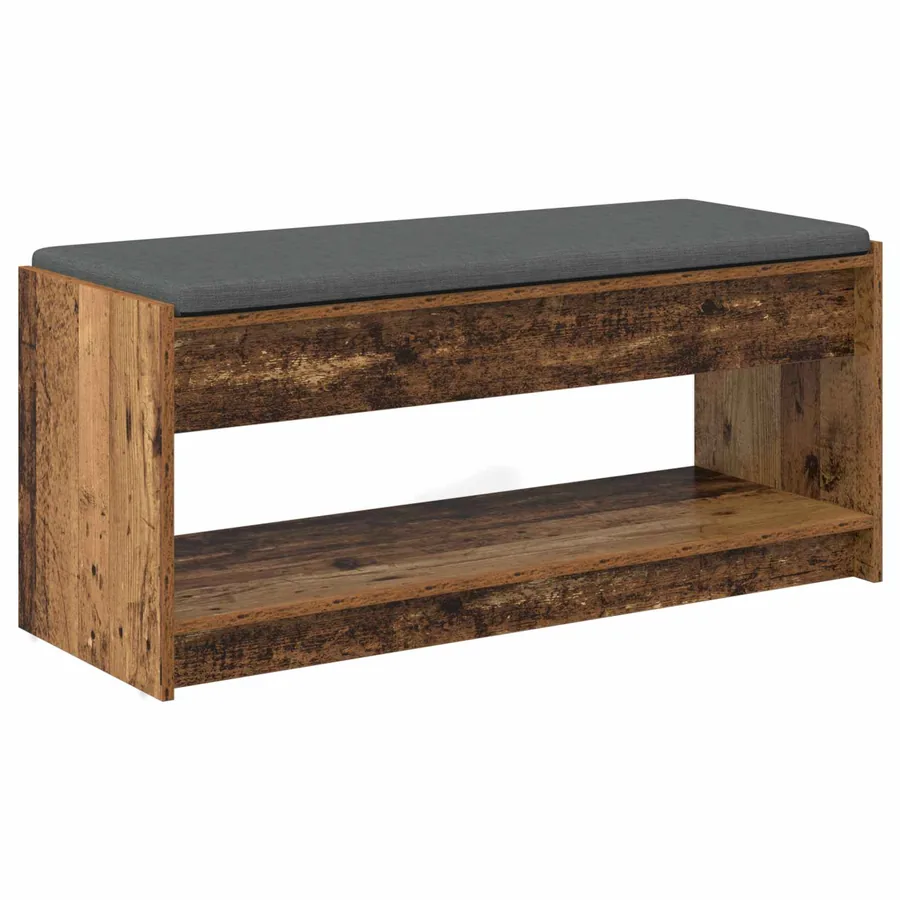 Banc d'entrée avec coussin Bois ancien 103 x 38 x 45 cm - 7