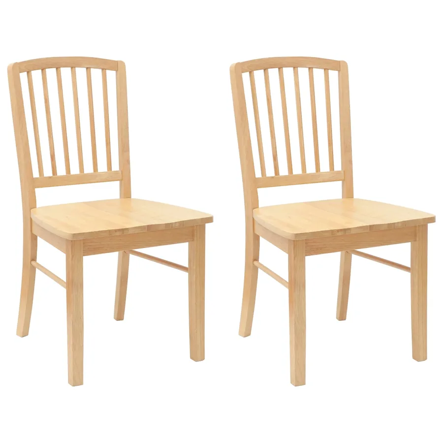 Chaises de salle à manger 2 pcs Naturel 50 x 52,5 x 91 cm - 2
