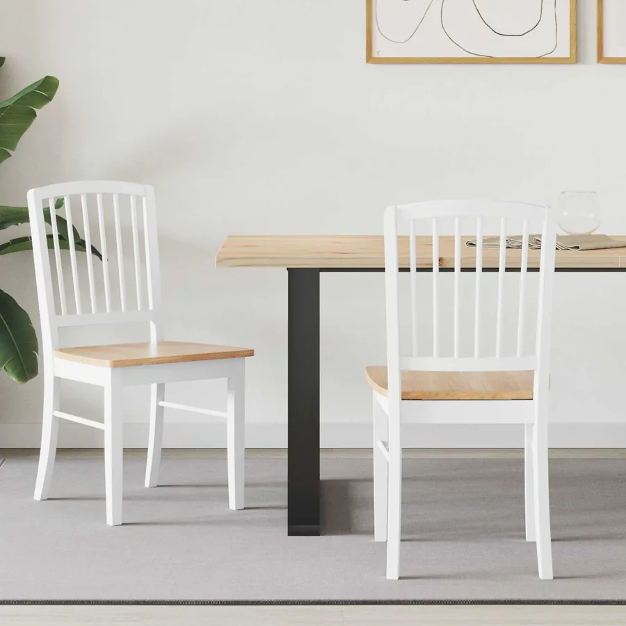 Chaises de salle à manger 2 pcs Blanc 50 x 52,5 x 91 cm