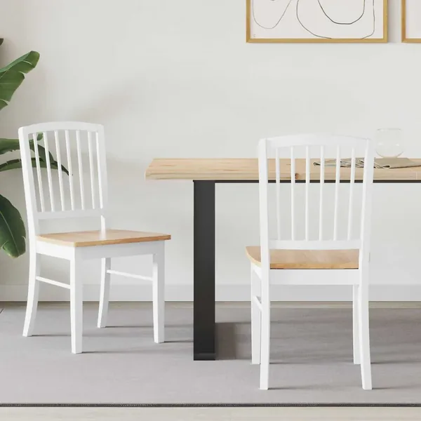 Chaises de salle à manger 2 pcs Blanc 50 x 52,5 x 91 cm