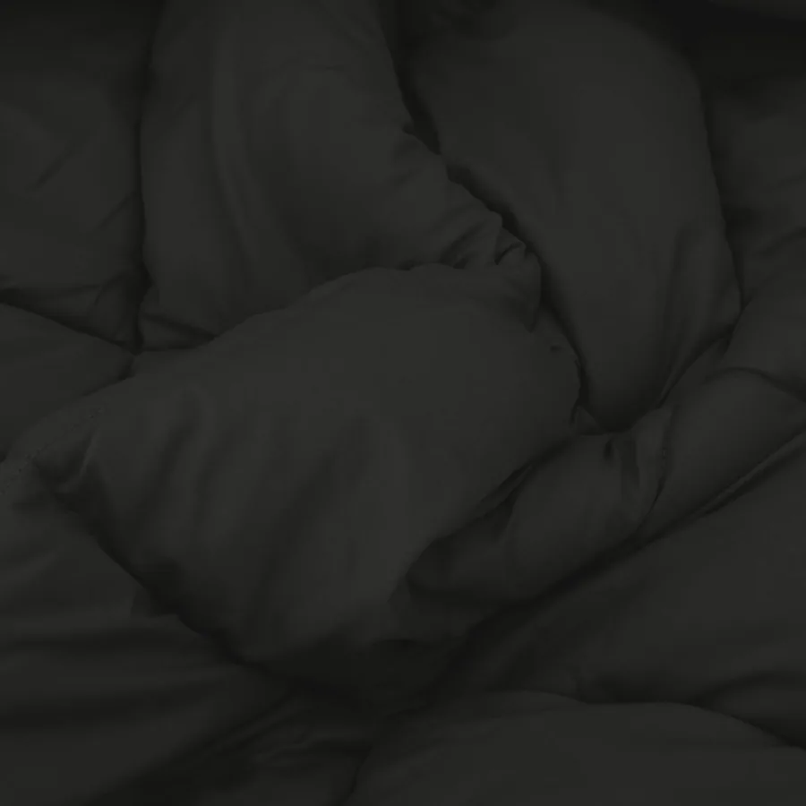 Duvet d'été simple Noir 220 x 200 cm Microfibre - 6