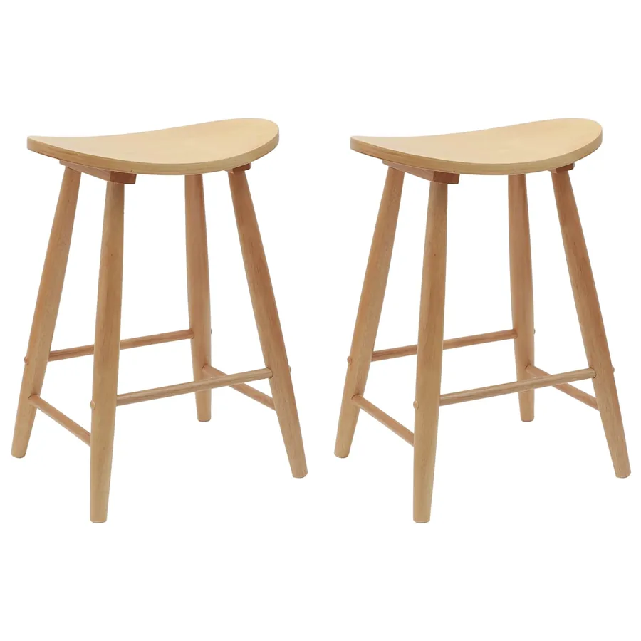 Chaises de salle à manger 2 pcs Naturel 46 x 37 x 63 cm - 2