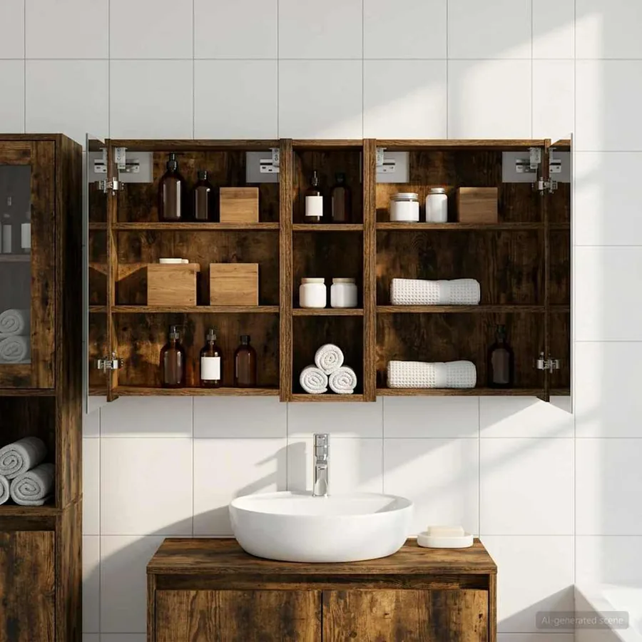 Ensemble de Meubles de Salle de Bain 3 pcs 106 x 16 x 62,5 cm