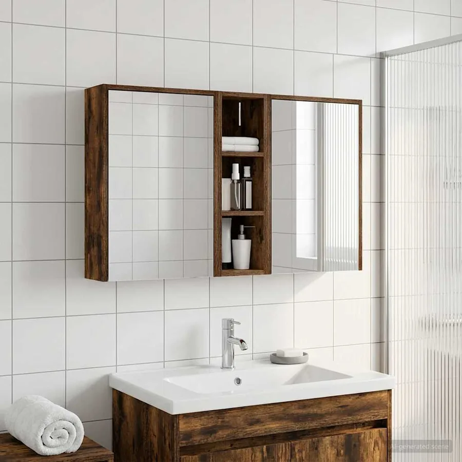 Ensemble de Meubles de Salle de Bain 3 pcs 106 x 16 x 62,5 cm - 4