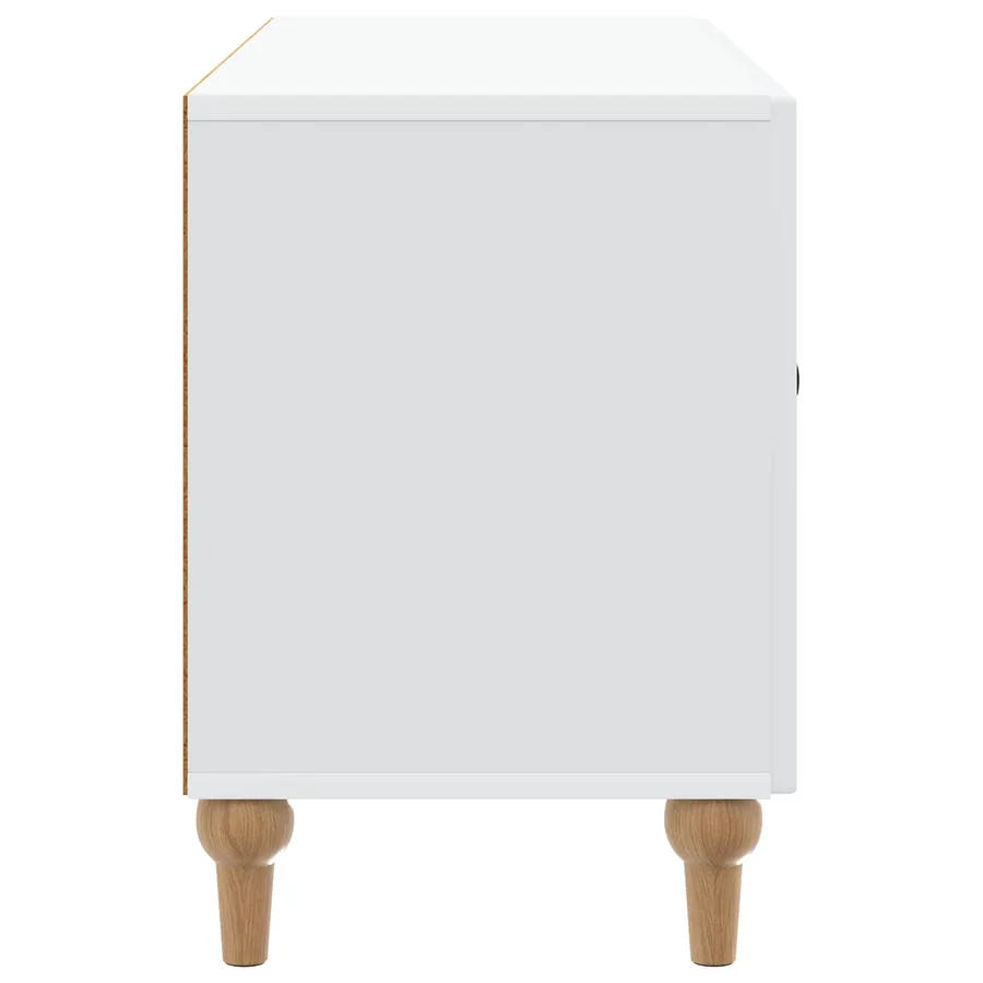 Meuble TV Blanc 99 x 34,5 x 50 cm Bois d'ingénierie - 7