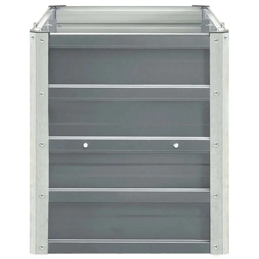 Jardinière surélevée acier galvanisé 240x40x45 cm gris - 4
