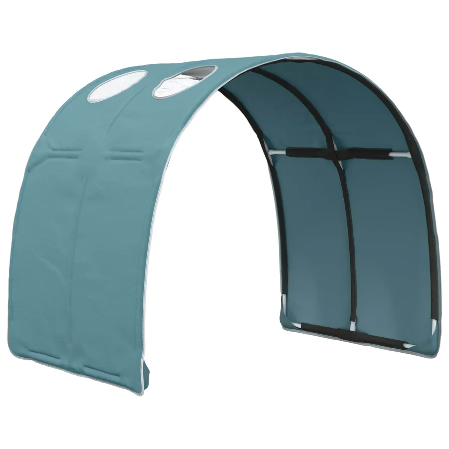 Tunnel de lit 2 pcs Bleu clair 211 x 67,5 x 2 cm Polyester - 4