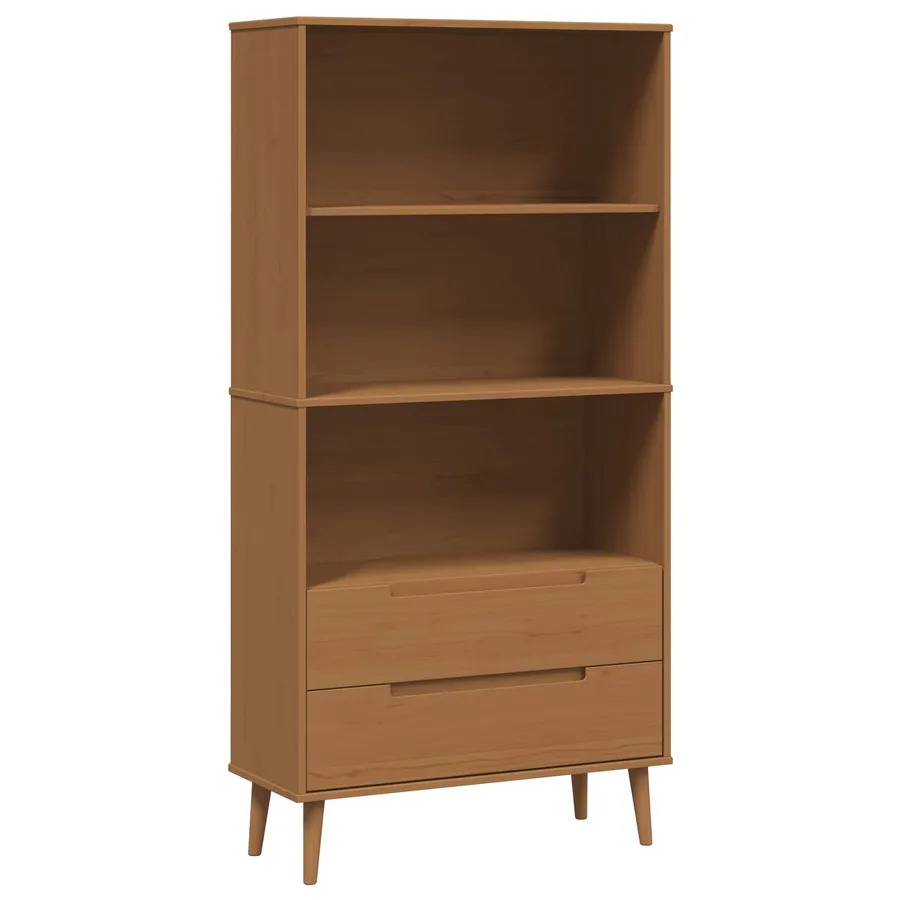 Bibliothèque MOLDE 85 x 35 x 170,5 cm Bois de pin massif - 2