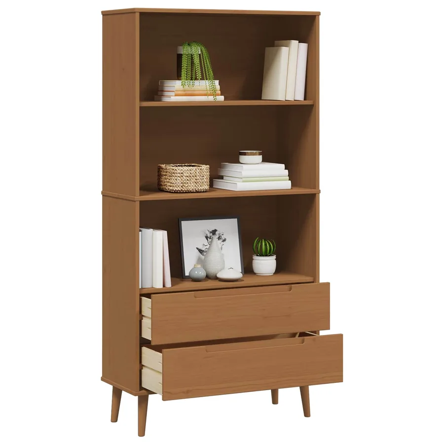 Bibliothèque MOLDE 85 x 35 x 170,5 cm Bois de pin massif - 3