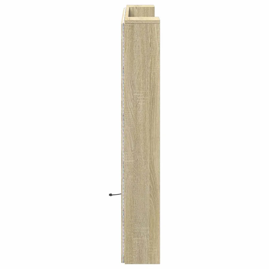 Cabinet de Tête de Lit avec LED Sonoma 120 x 16,5 x 103,5 cm - 6