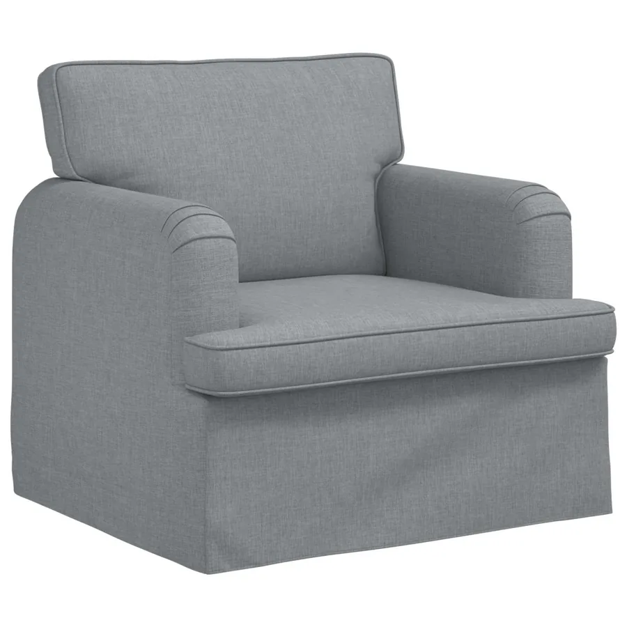 Canapé Gris clair 84 x 80 x 85 cm tissu - 2
