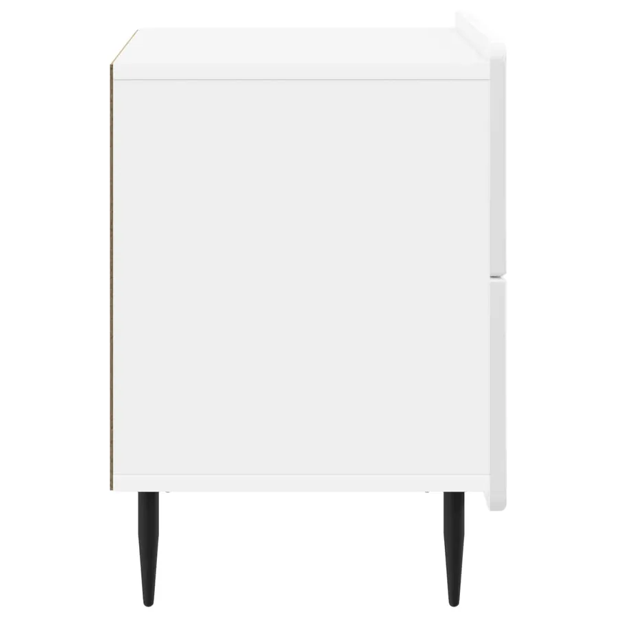 Cabinet de chevet Blanc brillant 62 x 34,5 x 49,5 cm - 6