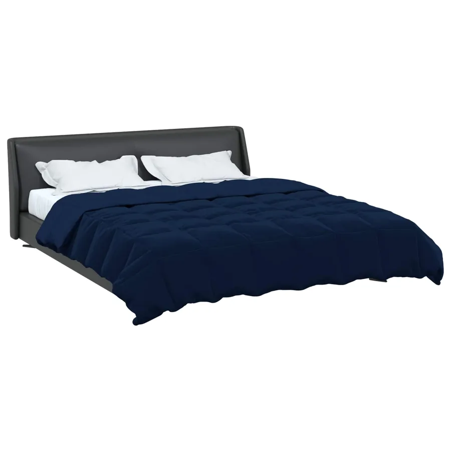 Duvet complet toute l'année Bleu foncé 200 x 200 cm Microfibre - 3